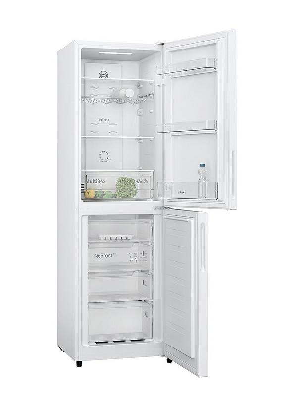 Bosch Series 2 KGN27NWEAG 50/50 Split, No Frost, 55cm Wide Fridge Freezer - White - Image 2